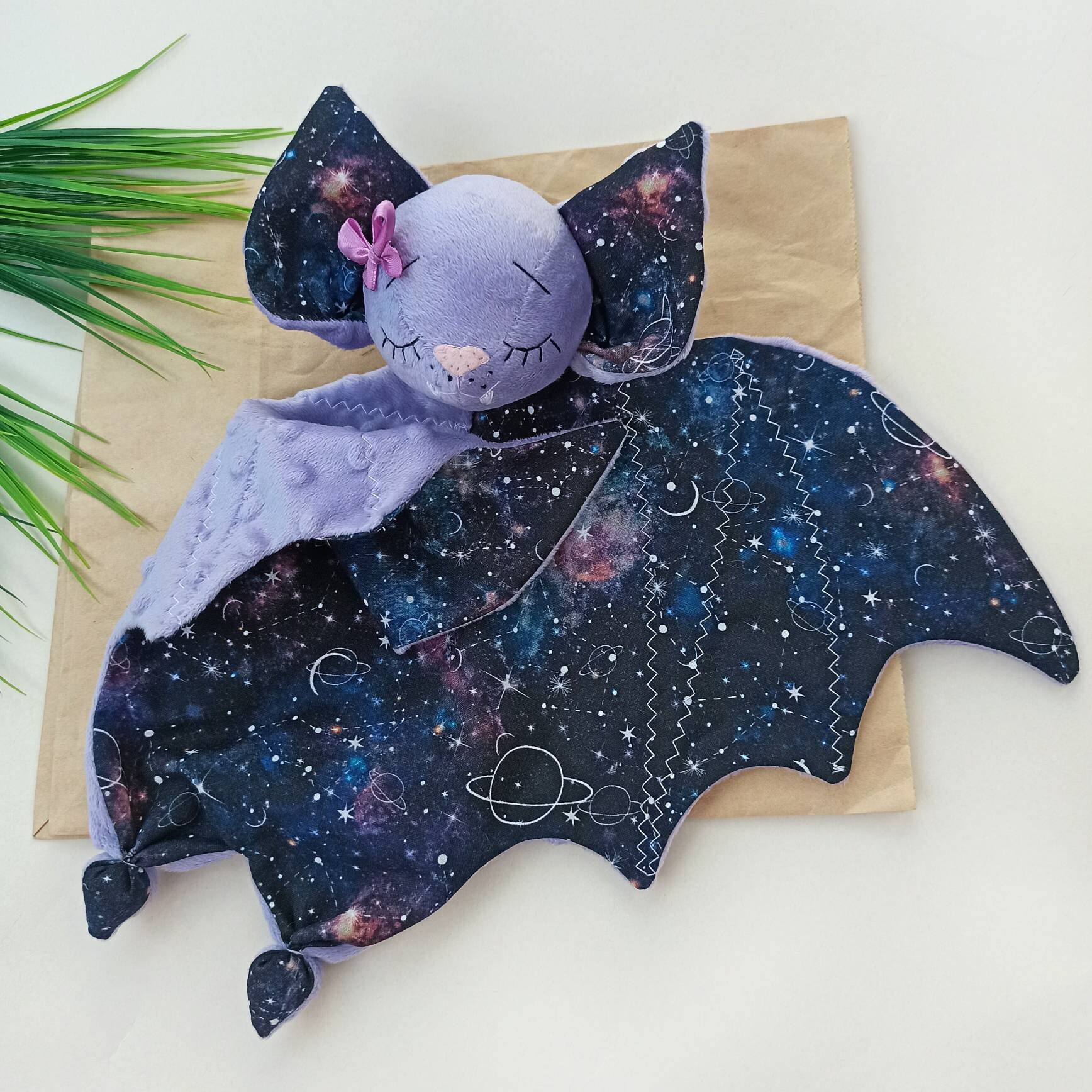 Baby blanket bat Purple baby blanket bat Galactic bat Etsy