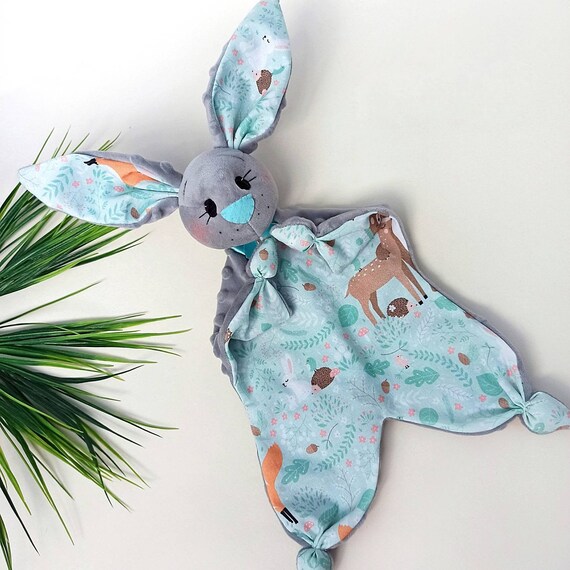 Baby blanket rabbit Comforter bunny Lovey blanket rabbit Etsy