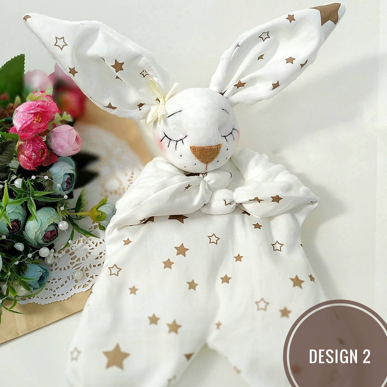 Baby blanket rabbit Comforter bunny Lovey blanket rabbit Etsy
