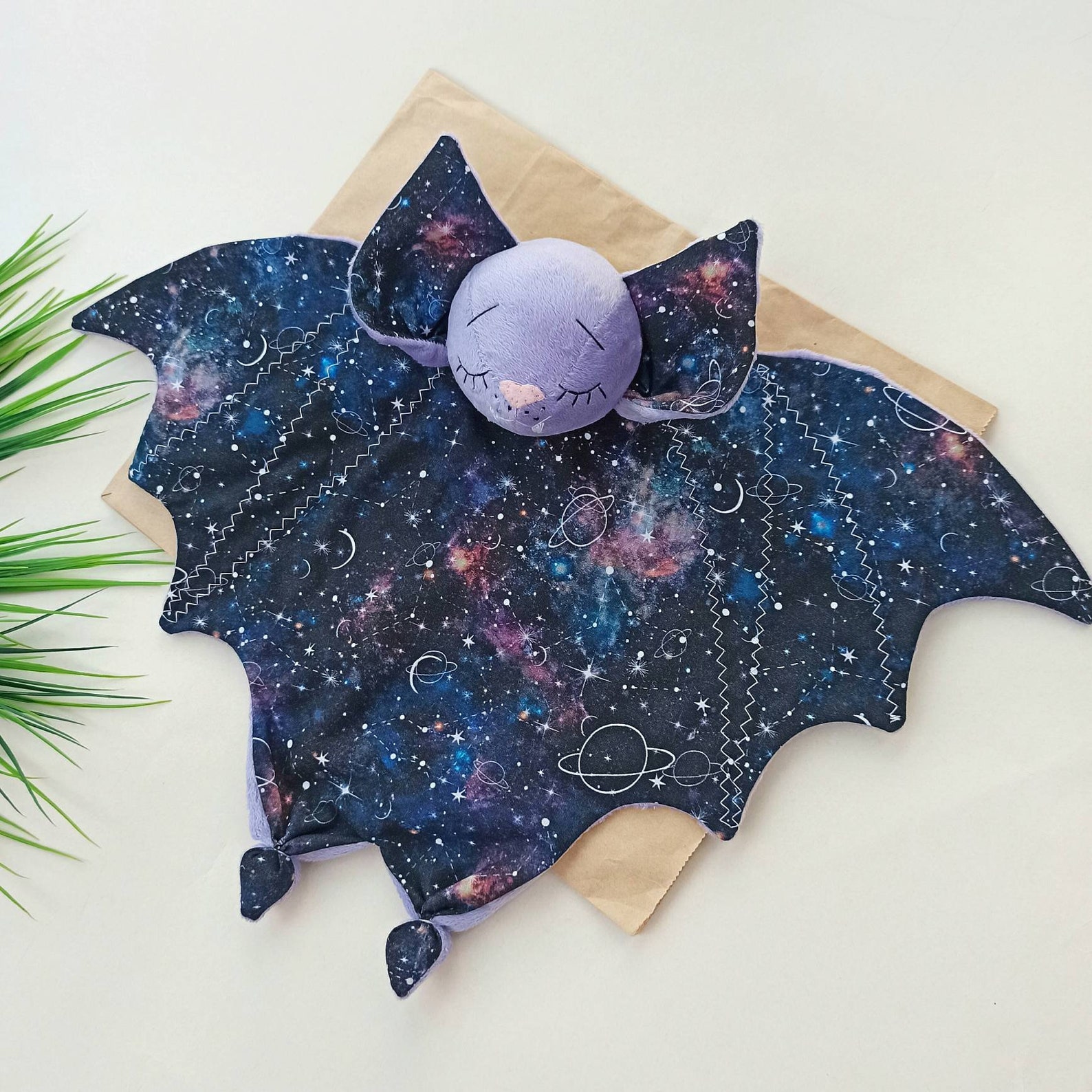 Baby blanket bat Purple baby blanket bat Galactic bat Etsy