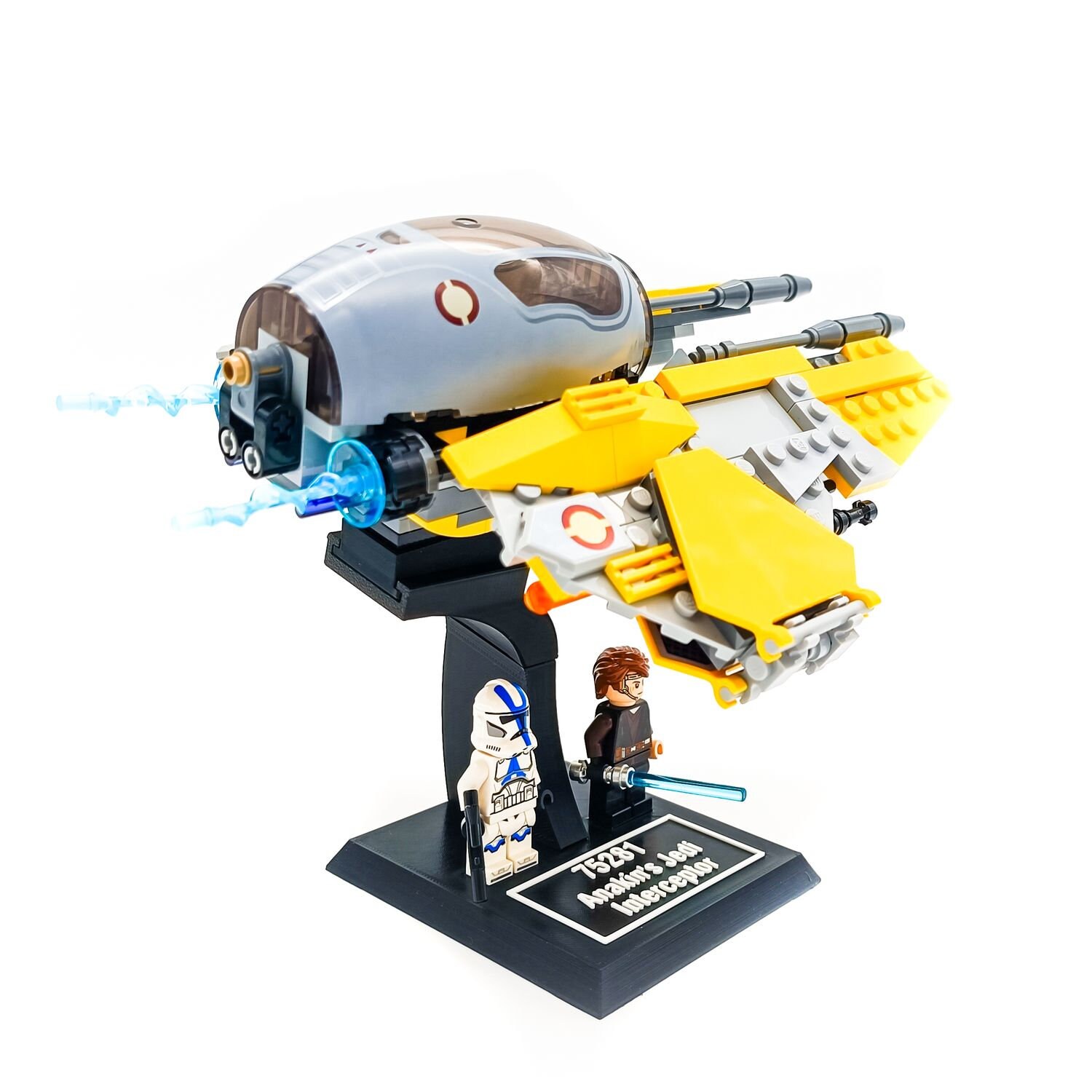 Display Stand for Lego Star Wars 75281 Anakin s Jedi Interceptor 75135 Obi wan Etsy Canada