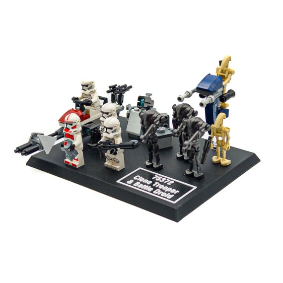 Display Stand for Lego Star Wars 75372 Clone Trooper & Battle