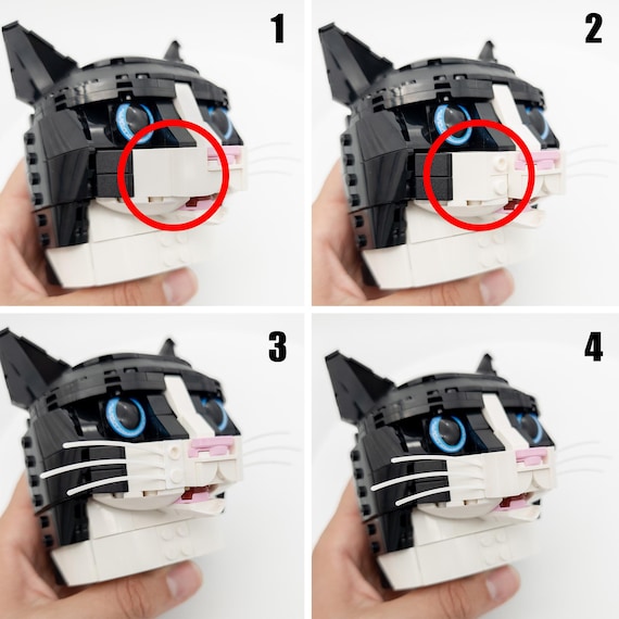 Whiskers for LEGO 21349 Tuxedo Cat | the Purr-fect Accessory! | 3D