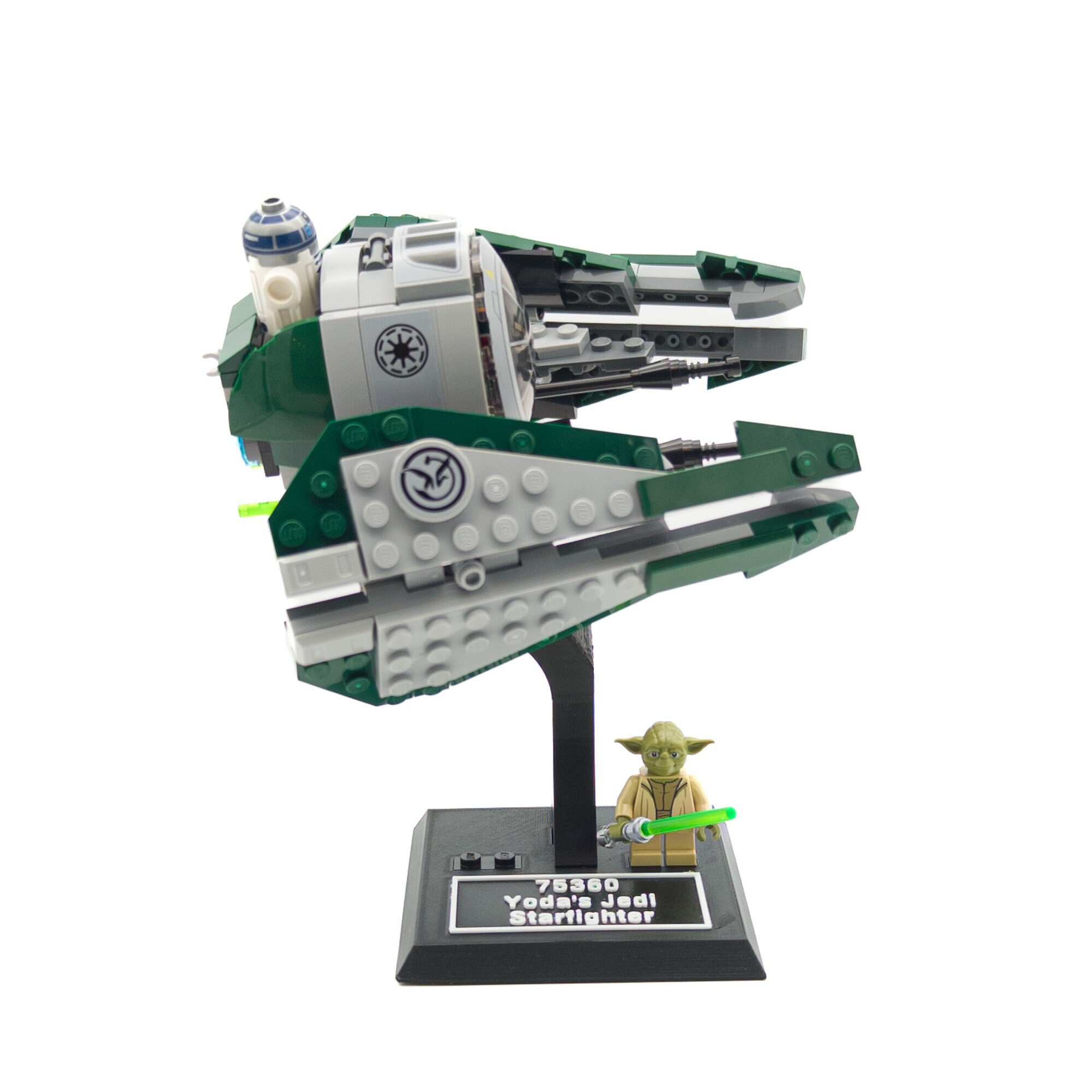 Display stand angled for Lego 75360-75168 Yoda's Jedi Starfighter (A1015)