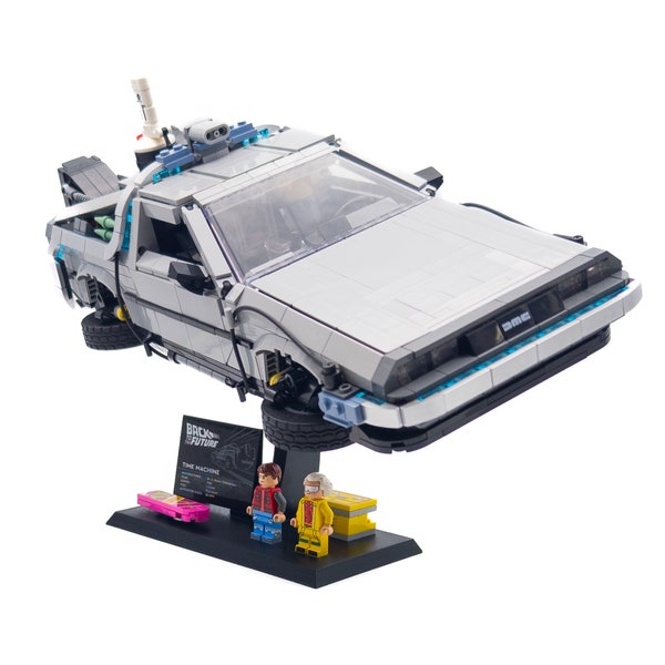 Expositor para la máquina del tiempo DeLorean Lego 10300 DMC-12 de Regreso al futuro