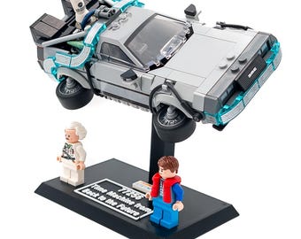 Espositore per LEGO Speed Champions 77256 Macchina del tempo da Ritorno al futuro / DeLorean DMC-12