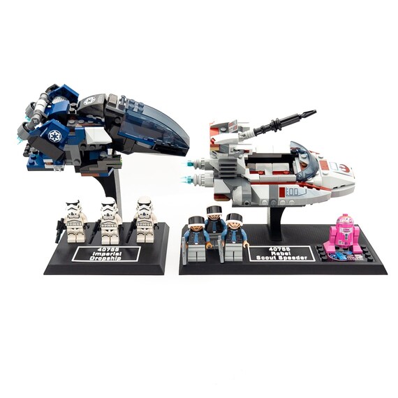 Display Stand for Lego Star Wars 40755 Imperial Dropship Vs   Star Wars Blue and White Speeder Set main image 0