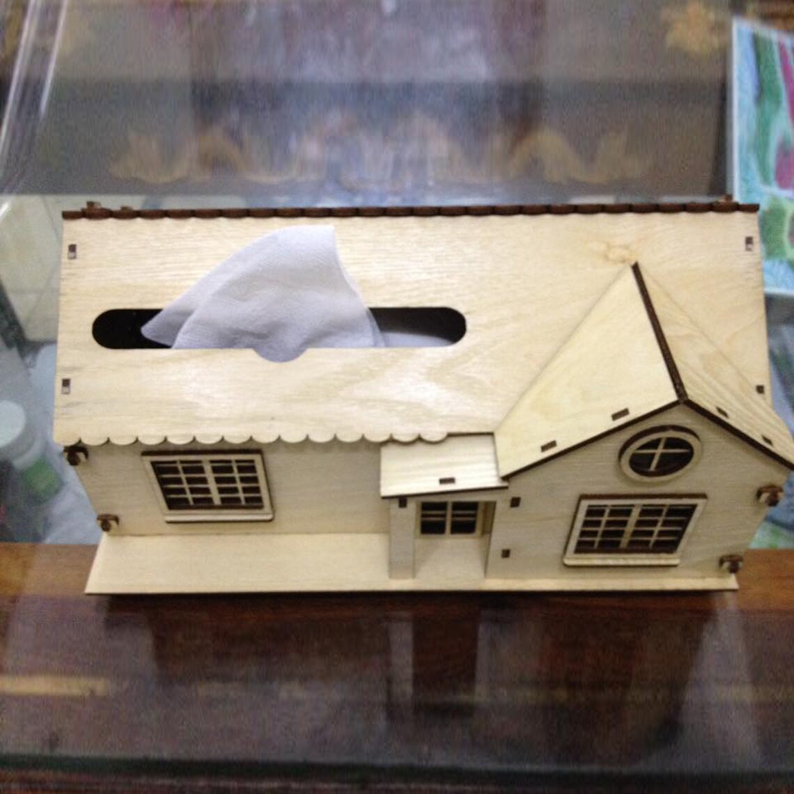 Wooden Tissue House Box Cover 3mm LASER cut and CNC router Etsy