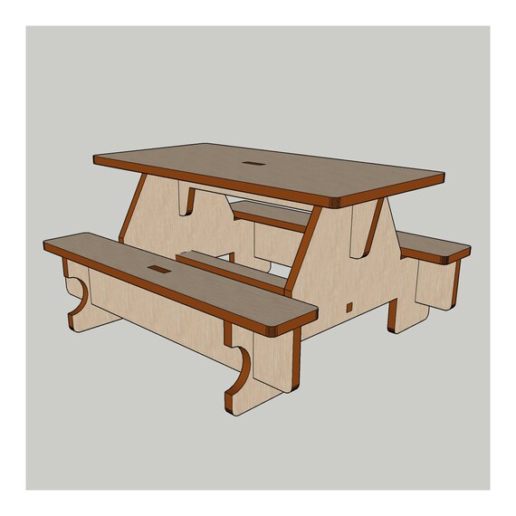 Dollhouse Furniture Picnic Table Doll Picnic Table Etsy