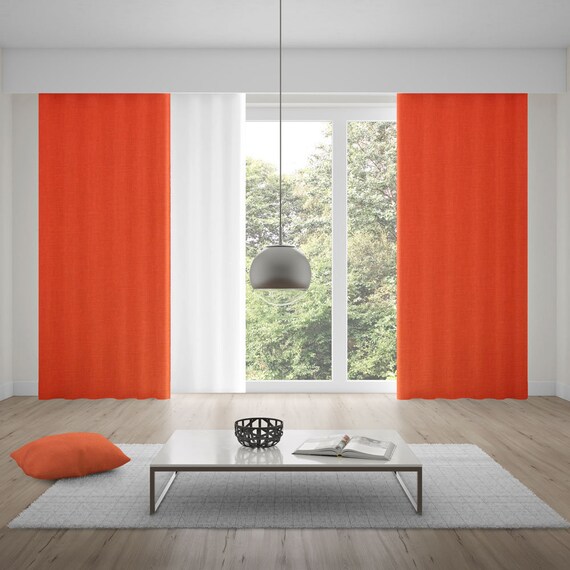 Made To Measure Coral Curtains Cotton Curtains Coral Etsy