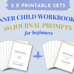 Inner Child Shadow work, 365 Journal Prompts for Beginners, Printable Journal Pages Mental Health, Digital writing journal, Guided journal