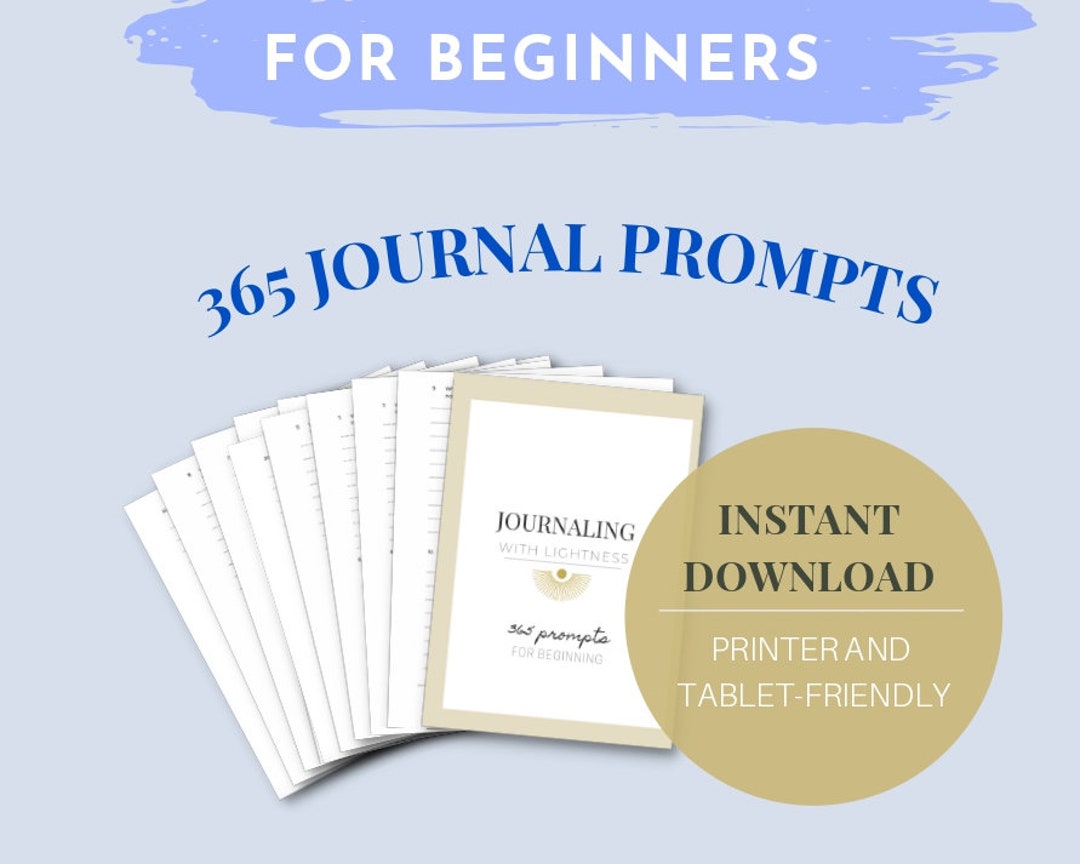 365 Journal Prompts, Reflection Journal, Daily Journal With Prompts, Digital Journal Prompts