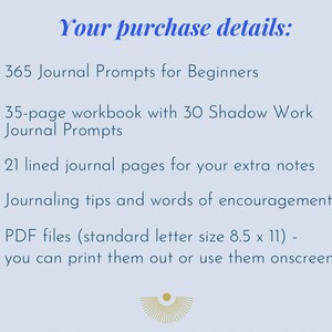 Shadow work journal prompts, 365 Journal Prompts for Beginners, Printable Journal Pages, Mental Health, Digital writing journal, Workbook image 7