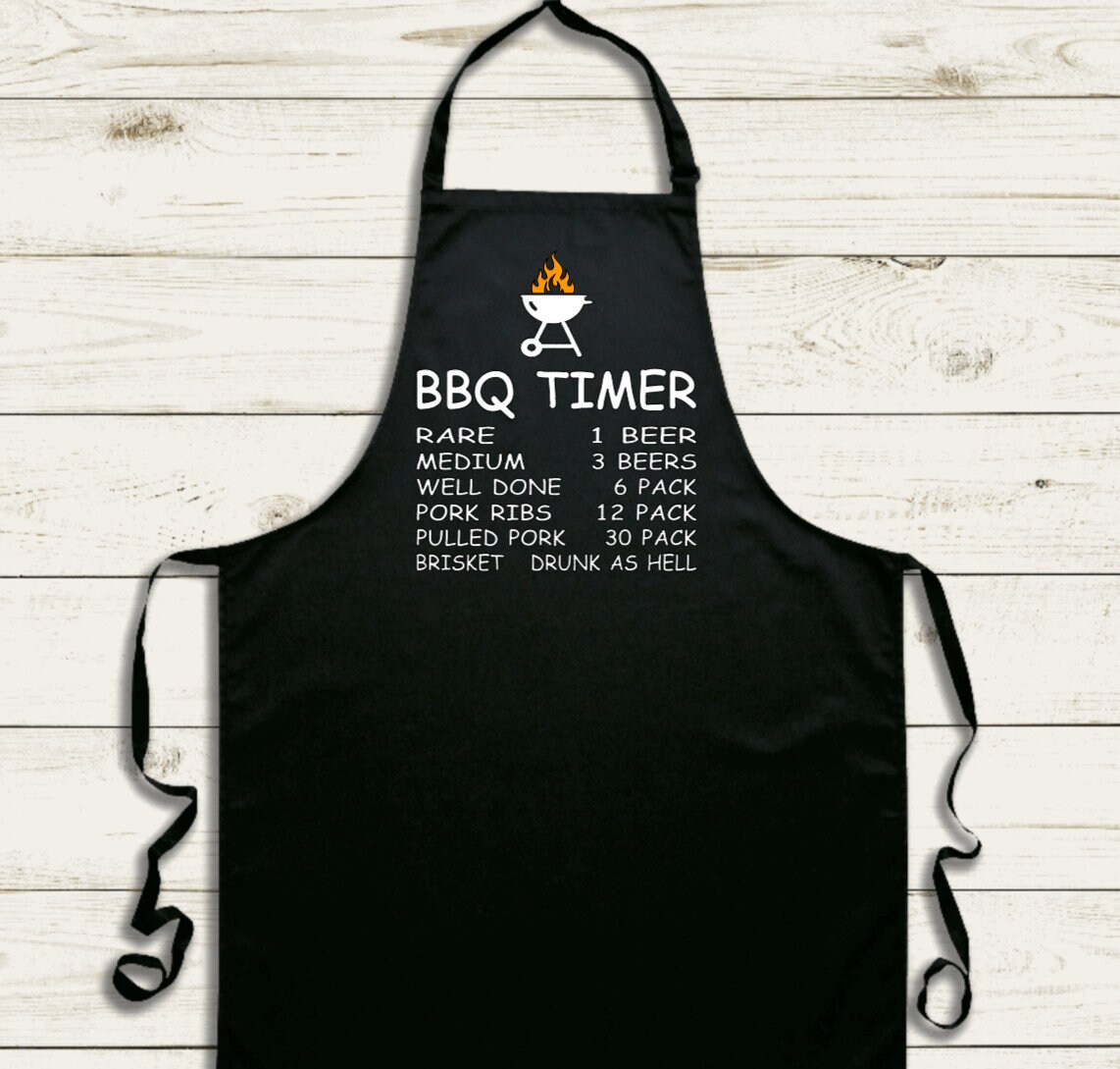 Bbq Timer Apron Grilling BBQ Cadeau avec ou sans poches Etsy
