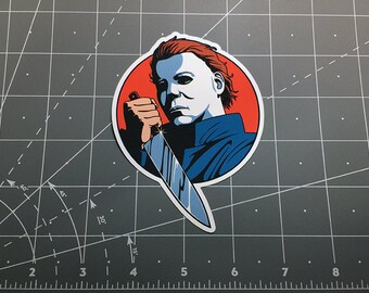 Michael Myers retro style vinyl decal sticker HALLOWEEN movie series 1980s 70s 80s horror movie