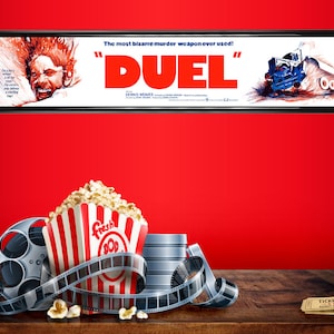 DUEL movie theater mylar 25&quot; x 5&quot; || movie || home theater || marquee poster