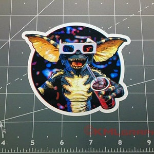 Gremlins 3D Glasses movie theater cinema Gremlin sticker decal 80s 1980s Gremlin Mogwai