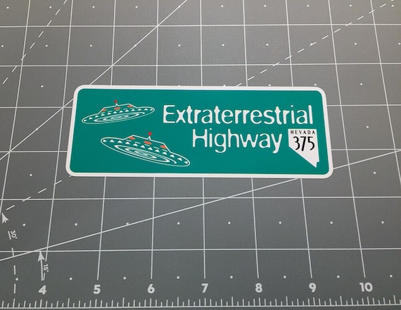 ネバダ州　高速道路　標識　看板　インテリア　アメカ　UFO USA 375 ネバダ州高速道路標識看板インテリアアメカUFO USA 375