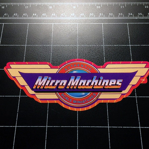 Micro Machines 1980s toy logo vinyl Decal Sticker 80s toys retro vintage toys