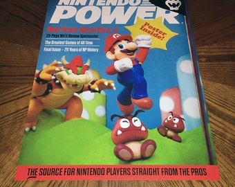 Nintendo Power Final Issue video game magazine stijl 24 "POSTER Mario Bowser