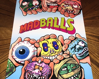 MADBALLS 1980's horror toy poster print 80s toys