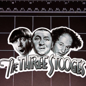 The Three Stooges Moe - Larry - Curly logo vinyl decal sticker 3 Stooges retro vintage television movie comedy