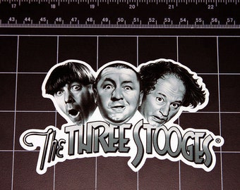 The Three Stooges Moe - Larry - Curly logo vinyl decal sticker 3 Stooges retro vintage television movie comedy