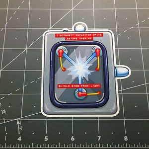 Flux Capacitor Back to the Future decal sticker Marty Mcfly Delorean BTTF 80s movie Delorean Marty Mcfly Doc Brown time machine