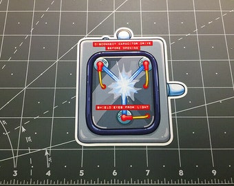 Flux Capacitor Back to the Future decal sticker Marty Mcfly Delorean BTTF 80s movie Delorean Marty Mcfly Doc Brown time machine