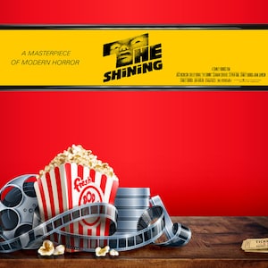 The Shining (1980) movie theater mylar 25&quot; x 5&quot; || 1980 movie || home theater || marquee poster