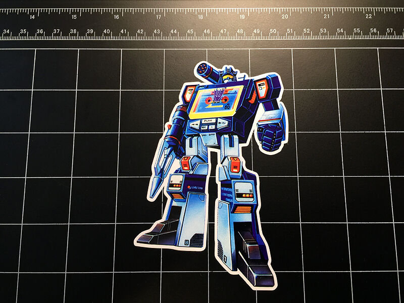 Transformers G1 Soundwave box art vinyl decal sticker Decepticon toy 80s cartoon 1980s toys