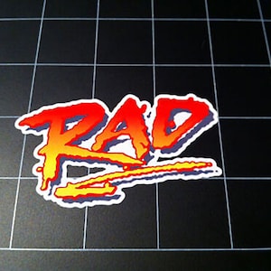 RAD film style logo autocollant des années 1980 old school 1986 BMX racing 80s GT Dyno Redline Haro