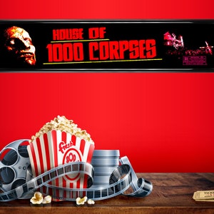 House of 1000 Corpses movie theater mylar 25&quot; x 5&quot; || 2003 movie || home theater || marquee poster