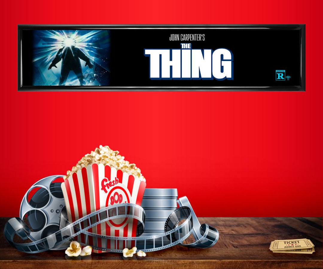 The Thing Movie Theater Mylar 25 X 5 1982 Movie Home Theater Marquee