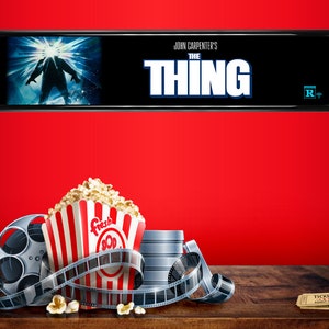 The Thing movie theater mylar 25&quot; x 5&quot; || 1982 movie || home theater || marquee poster