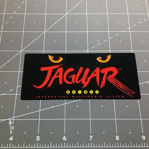 Adesivo con logo del videogioco Atari Jaguar, retrò, classico, anni &#39;90, videogiochi vintage anni &#39;90