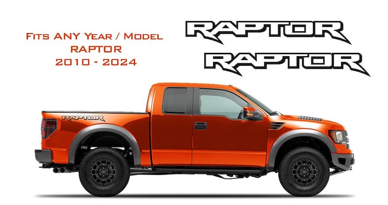 RAPTOR Svt Fender Bed Side Logo Graphics F150 F-150 Vinyl Decals Decal ...