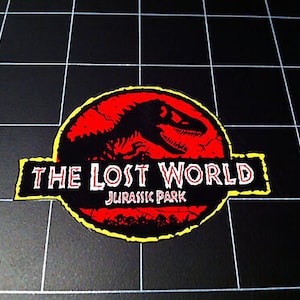 Jurassic Park The Lost World movie logo vinyl decal sticker set dinosaur 90s movie Raptor Trex Isla Nublar