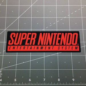 Super Nintendo SNES sticker decal retro video game 90s 1990s gaming console retro vintage gaming Super Mario World Mario Kart