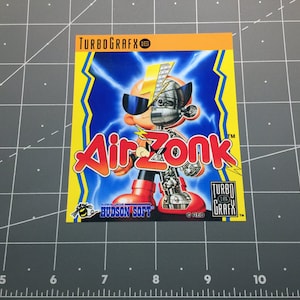 Air Zonk box cover art TurboGrafx-16 decal sticker video game tg16 Turbo Grafx 16