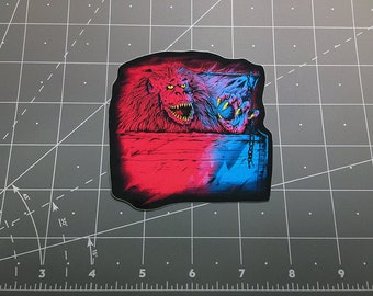 CREEPSHOW Fluffy the Crate Monster / beast movie logo vinyl decal sticker halloween comic horror 1980s 80s Stephen King