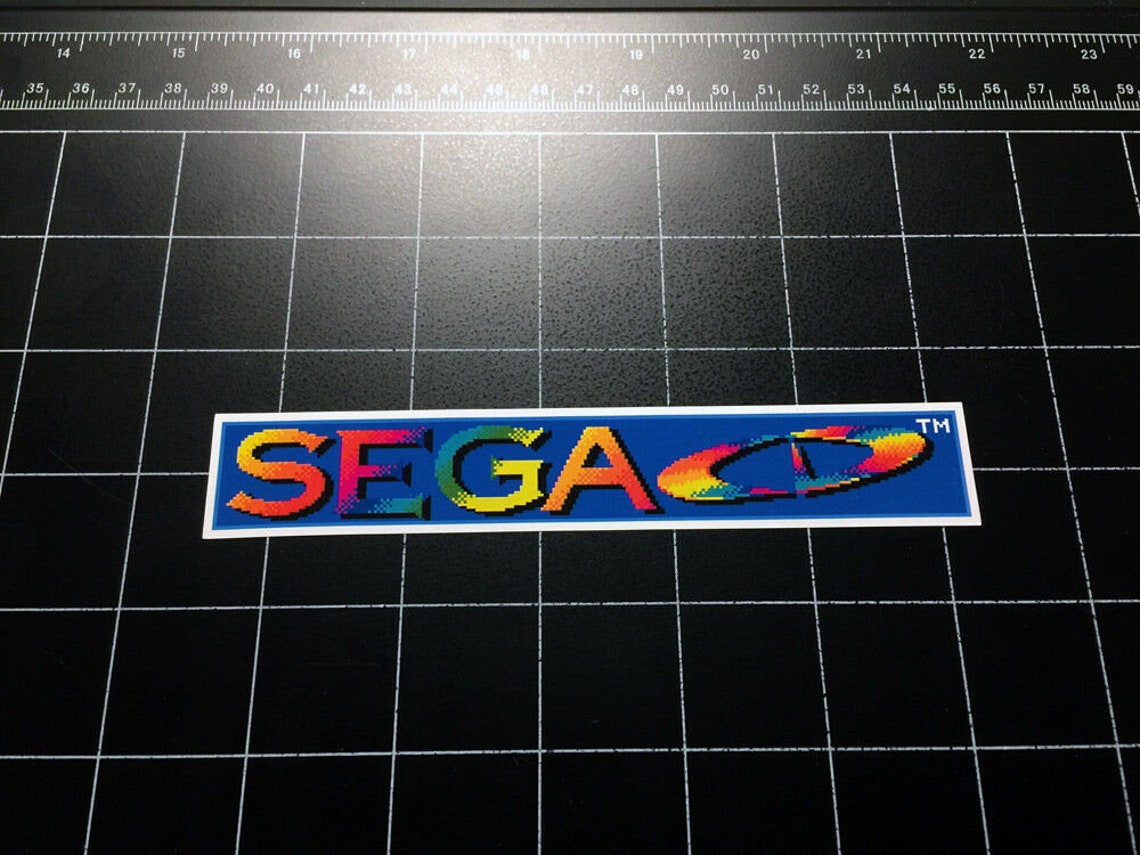 Sega CD Load Screen Sprite Pixel Video Game Logo Decal Sticker | Etsy