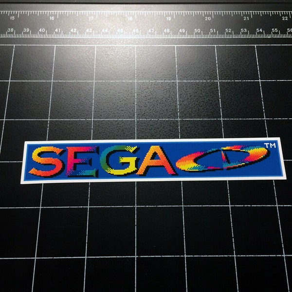Sega CD load screen sprite pixel video game logo decal sticker retro 1990s old school classic 90s video gaming vintage Sonic the Hedgehog