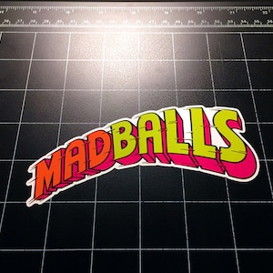 MadBalls toy logo vinyl decal sticker 1980s vintage horror toys 80s