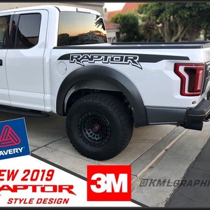 NEW 2019 - 2020 RAPTOR Svt fender bed side logo graphics F150 F-150 vinyl decals decal sticker graphic set 2017 2018 Fits : Ford