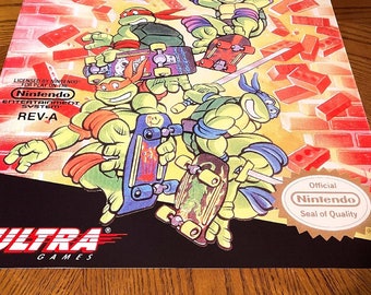 Teenage Mutant Ninja Turtles II the Arcade Game Nes Wall POSTER