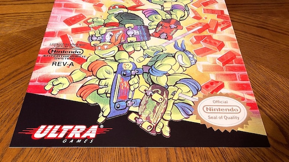 Teenage Mutant Ninja Turtles II the Arcade Game Nes Wall POSTER