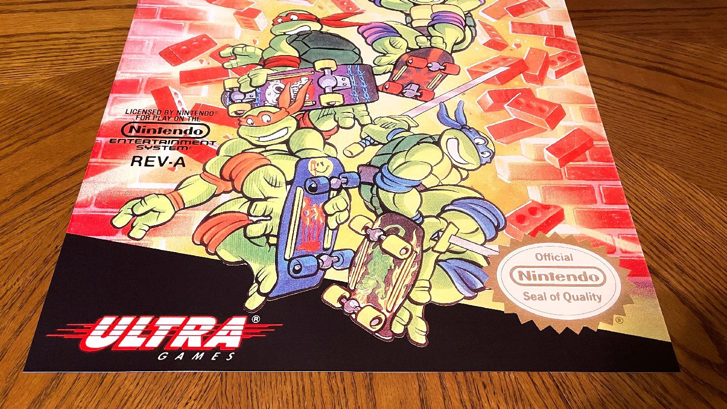 Teenage Mutant Ninja Turtles II the Arcade Game Nes Wall