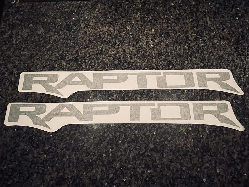 RAPTOR Svt Fender Bed Side Logo Graphics F150 F-150 Vinyl Decals Decal ...