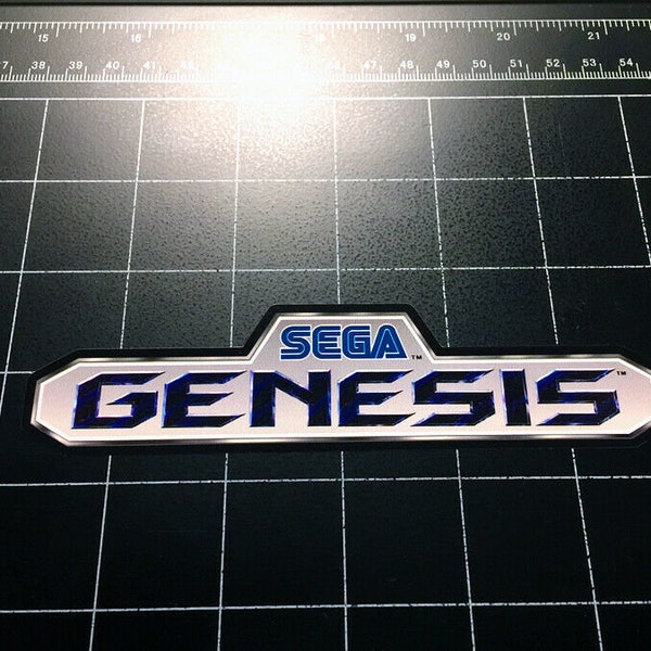 Sega Genesis video game system logo vinyl decal sticker 1990s old school classic 90s video gaming 1990s vintage Sonic the Hedgehog